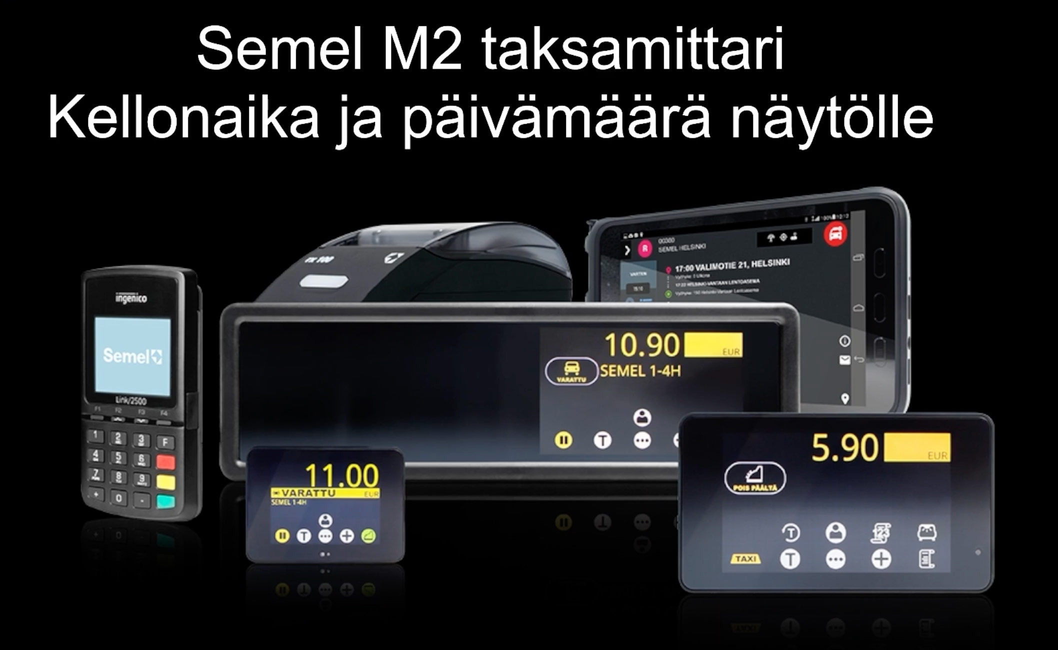 Kellonaika ja päivämäärä näytölle - Semel M2